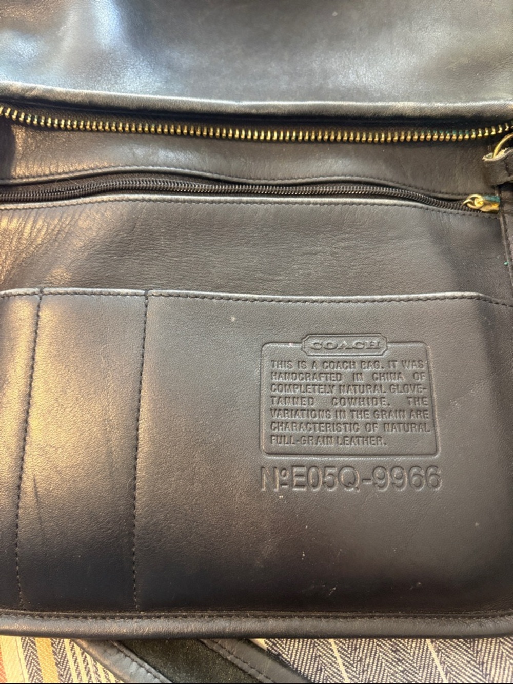 Coach Black Leather Shoulder Bag with Gold Hardware - Picture 3 of 8